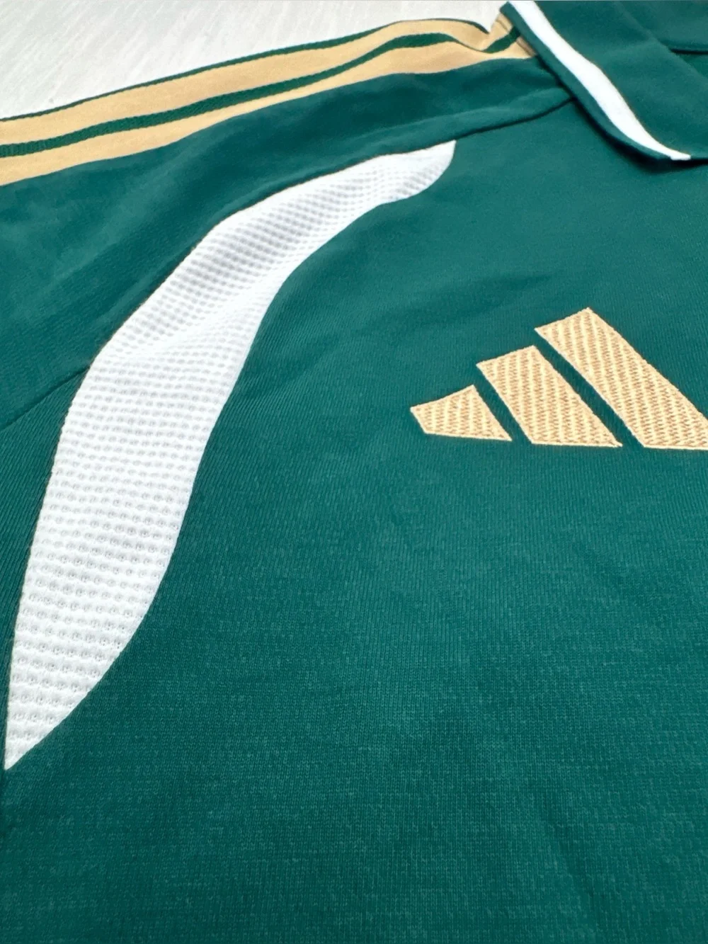 Adidas Italy Italia 26 Tiro Polo Shirt Mens L Collegiate Green Soccer JZ9372 NWT